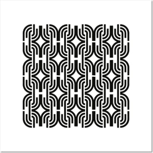 Pattern art deco Black and white Posters and Art